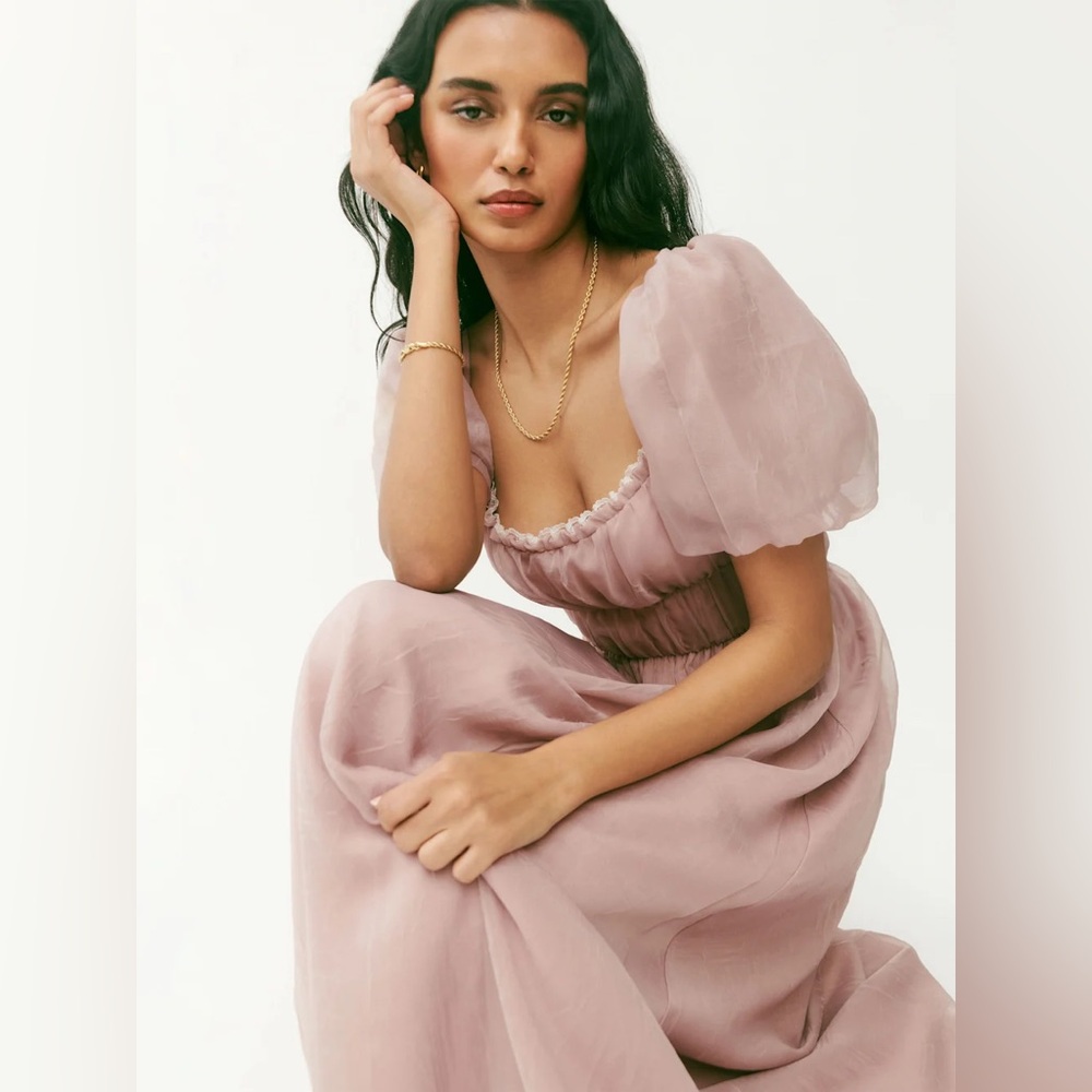 Reformation Mayme Dress Soft Pink - Size 8 - Picture 2 of 6